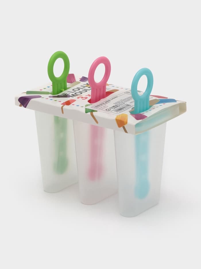 Форма для мороженого Доляна «Симпл», 11×11×6.5 см, 3 ячейки, прозрачная