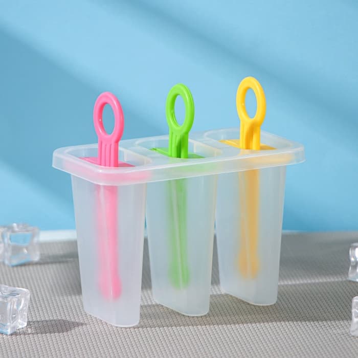 Форма для мороженого Доляна «Симпл», 11×11×6.5 см, 3 ячейки, прозрачная