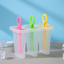 Форма для мороженого Доляна «Симпл», 11×11×6.5 см, 3 ячейки, прозрачная