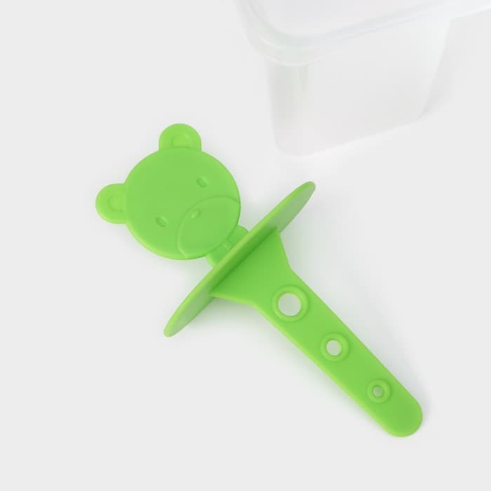 Форма для мороженого Доляна «Медвежонок», 13×11.5×7.5 см, 4 ячейки, пластик, прозрачная