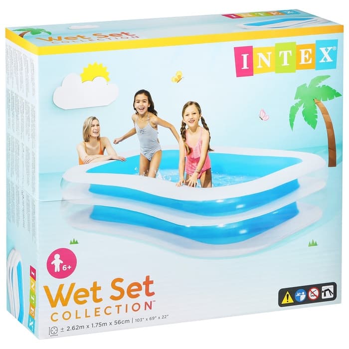 Бассейн надувной «Семейный», 262×175×56 см, от 6 лет, 56483NP INTEX
