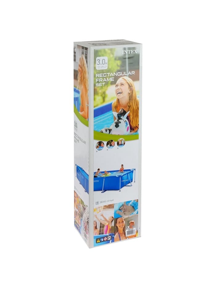 Бассейн каркасный Rectangular Frame, 300×200×75 см, от 6 лет, прямоугольный, 28272NP INTEX