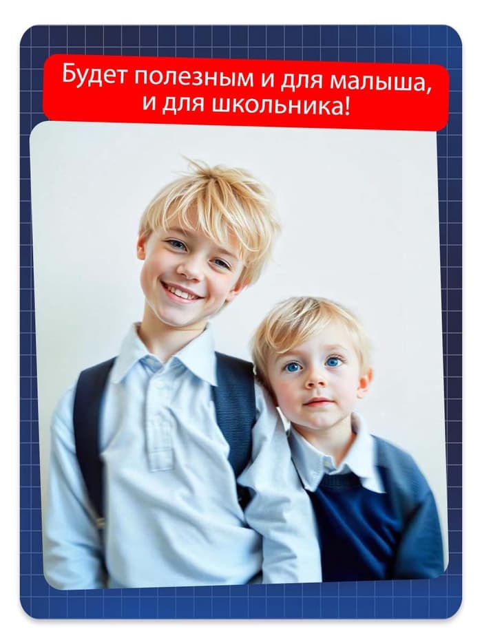 Геоборд IQ-ZABIAKA «Математический планшет: Алфавит и цифры» с инструкцией по схемам, по методике Монтессори