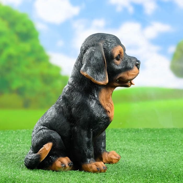 Садовая фигура из полистоуна «Щенок Ротвейлера», 28×23×19 см