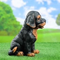 Садовая фигура из полистоуна «Щенок Ротвейлера», 28×23×19 см