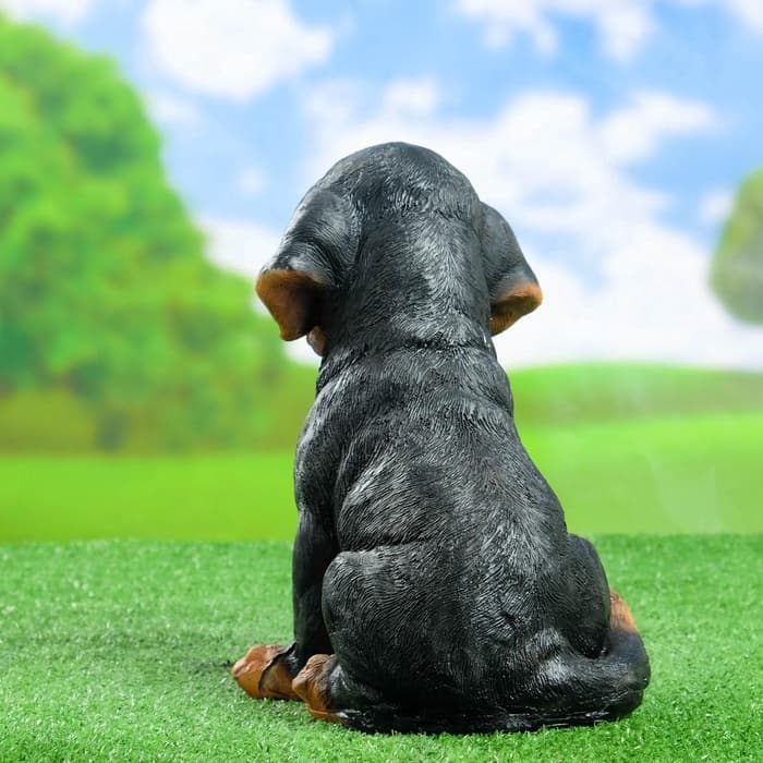 Садовая фигура из полистоуна «Щенок Ротвейлера», 28×23×19 см