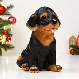 Садовая фигура из полистоуна «Щенок Ротвейлера», 28×23×19 см