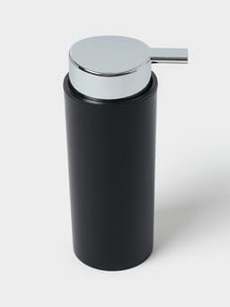 Аксессуары для ванной SAVANNA «Сильва», 6 предметов, дозатор, мыльница, 2 стакана, ёршик, ведро, чёрные