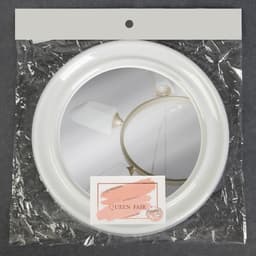 Зеркало настенное «Скромность», d зеркальной поверхности 18.5 см, белое