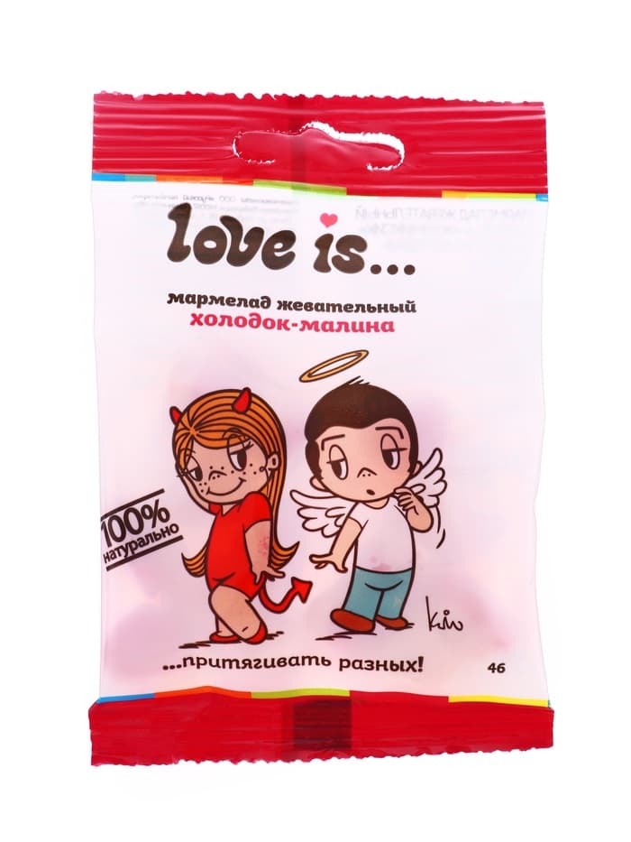 Мармелад Love Is «ЖуйМиксик», холодок-малина, 20 г