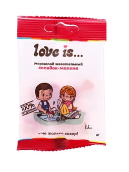 Мармелад Love Is «ЖуйМиксик», холодок-малина, 20 г