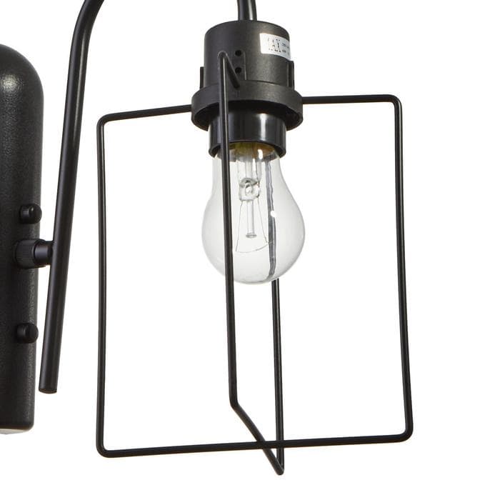 Бра «Фламент», 1×40 Вт E27, черный, 25×16×33 см
