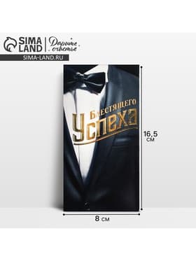 Конверт для денег «Блестящего успеха», 16.5×8 см
