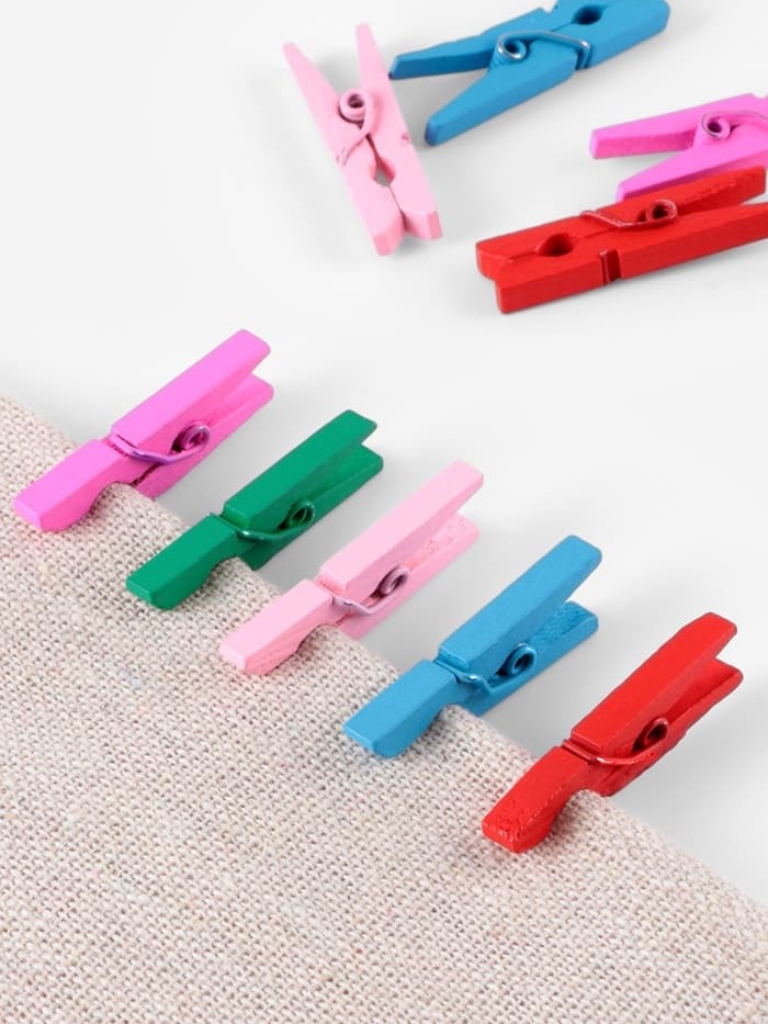 Прищепки для шитья, 3×0.5×0.3 см, 10 шт., разноцветные