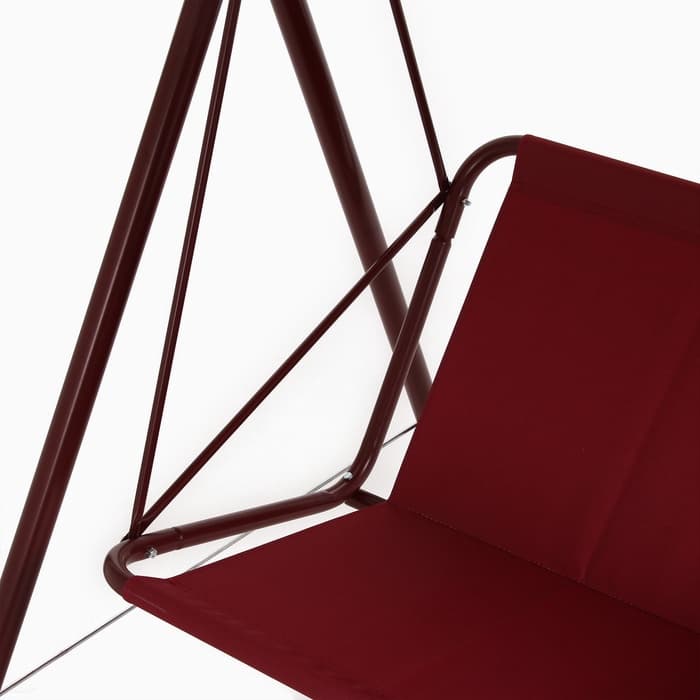 Качели садовые «Адлер», 175×120×150 см, металл, 2-местные, красные