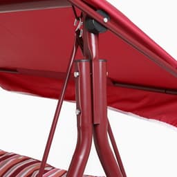 Качели садовые «Адлер», 175×120×150 см, металл, 2-местные, красные