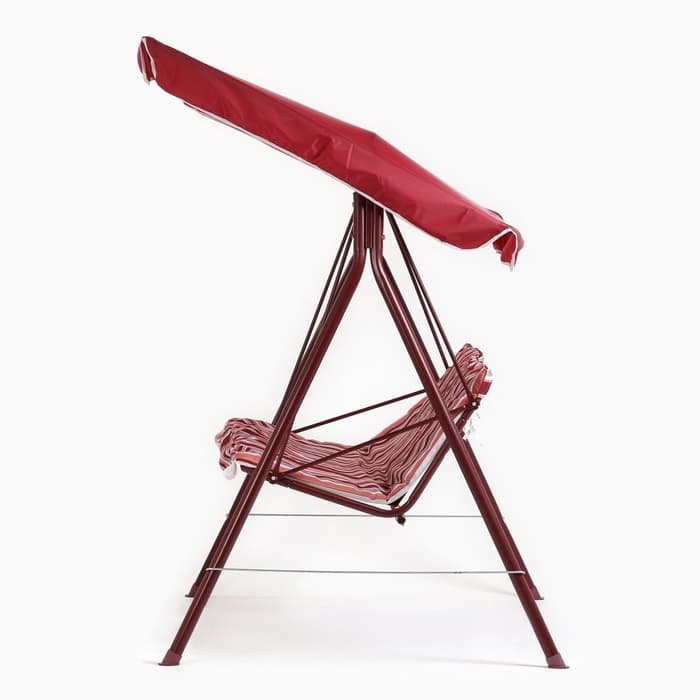 Качели садовые «Адлер», 175×120×150 см, металл, 2-местные, красные