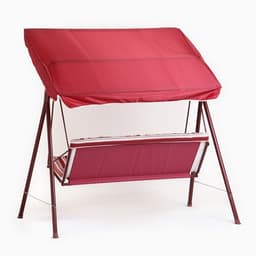 Качели садовые «Адлер», 175×120×150 см, металл, 2-местные, красные