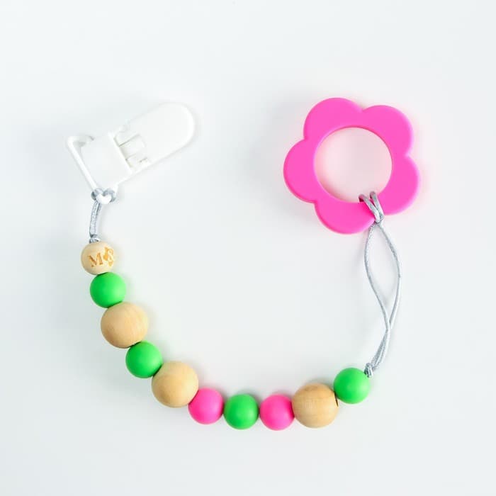 Держатель для соски - пустышки M&B «Краски лета», силиконовый, виды МИКС