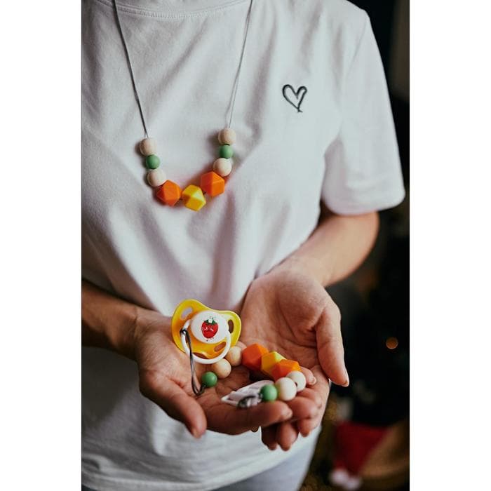 Держатель для соски - пустышки M&B «Краски лета», силиконовый, виды МИКС