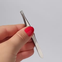 Пинцет для бровей, со скошенным краем, узкий, 9 см