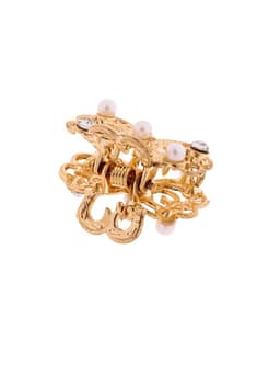 Крабик для волос «Морская сказка», бантик, 2.5 см, золотистый