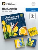 Шоколад в открытке «Любимому учителю», 5 г × 9 шт.