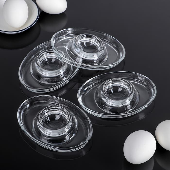 Подставки для яиц Paşabahçe Basic, набор 4 шт. стекло, прозрачные