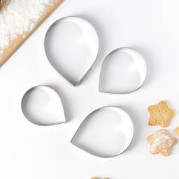 Формы для печенья Доляна «Лепестки розы», набор 4 шт., нержавеющая сталь, серебристые