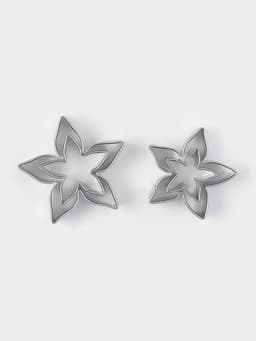 Формы для печенья «Лепестки розы», набор 4 шт., металл, серебристые