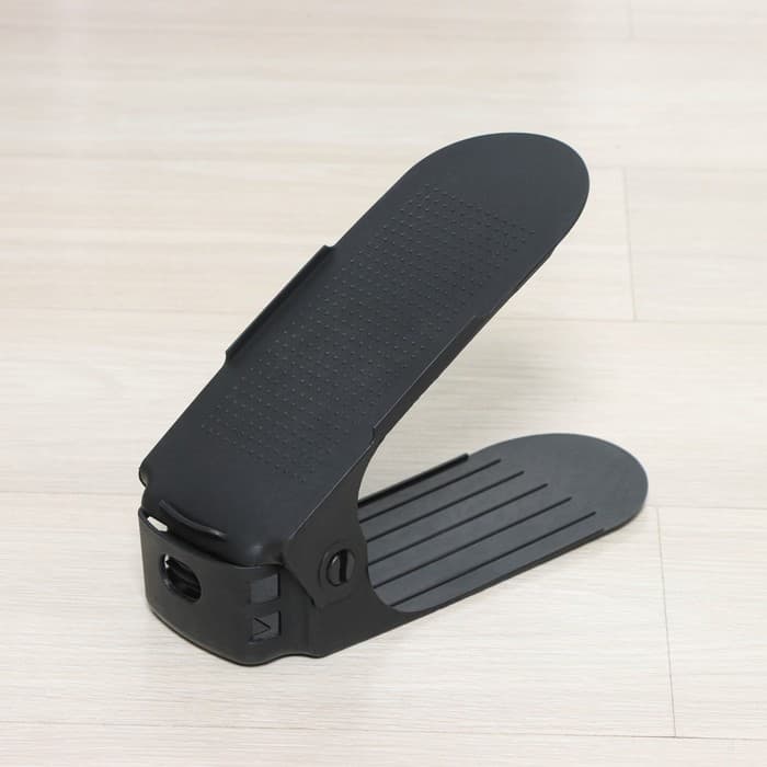 Подставка для хранения обуви регулируемая, 26×10×6 см, чёрная