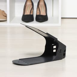 Подставка для хранения обуви регулируемая, 26×10×6 см, чёрная