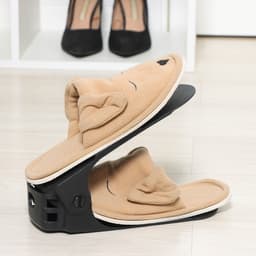 Подставка для хранения обуви регулируемая, 26×10×6 см, чёрная