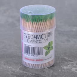 Зубочистки с ментолом Доляна, 270-280 шт., бамбук
