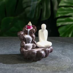 Подставка для благовоний TAKE IT EASY «Мудрец», набор благовоний конусы, стелющийся дым, 10×10×9 см