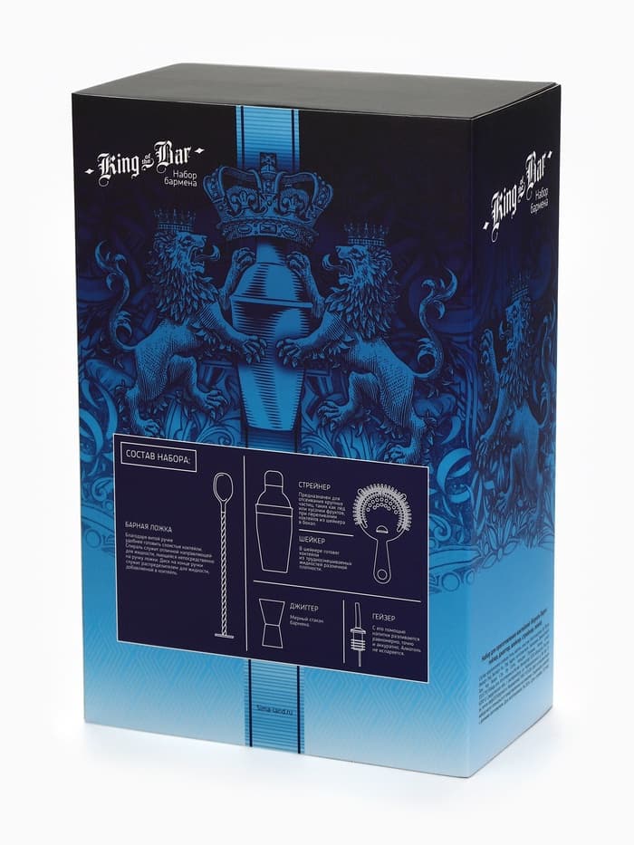 Набор для приготовления коктейлей «Король бара»: 5 предметов