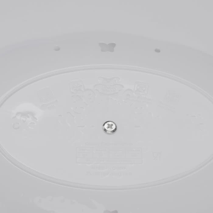 Этажерка для фруктов и десертов «Вивьен», 2 ярусная, пластик, овальная, 25.5×17,5/30×21.5 см, белая