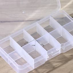 Органайзер для хранения RICCO, пластик, 10 ячеек, 13×7×2.5 см, прозрачный