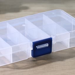 Органайзер для хранения RICCO, пластик, 10 ячеек, 13×7×2.5 см, прозрачный