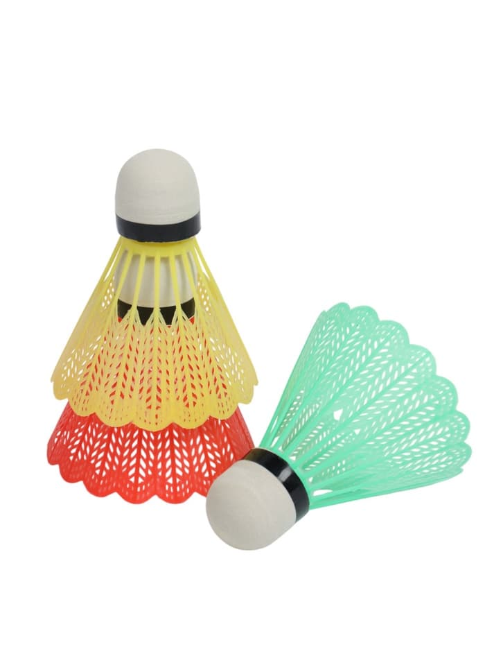 Набор воланов для бадминтона, 3 шт., пластик, в тубе, цвет МИКС