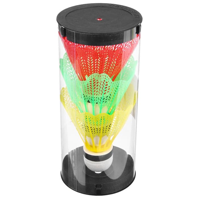 Набор воланов для бадминтона, 3 шт., пластик, в тубе, цвет МИКС