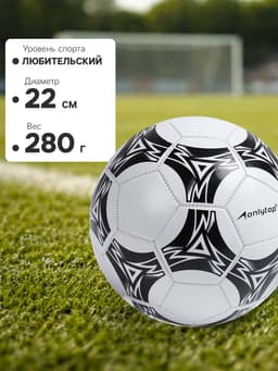 Футбольный мяч ONLYTOP, машинная сшивка, 32 панели, р. 5, PVC