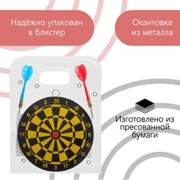 Дартс, мишень диаметром 15 см, 2 дротика