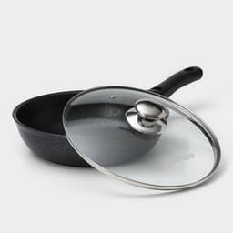 Набор посуды KUKMARA «Мраморная №3», 6 предметов, съёмная ручка, антипригарное покрытие, литой алюминий, литой алюминий