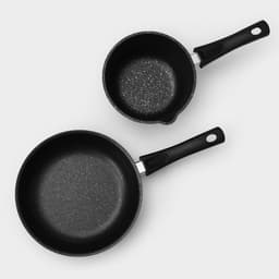 Набор посуды KUKMARA «Мраморная №3», 6 предметов, съёмная ручка, антипригарное покрытие, литой алюминий, литой алюминий