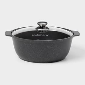 Жаровня KUKMARA, 4 л, d=28 см, h=10.5 см, антипригарное покрытие, серая