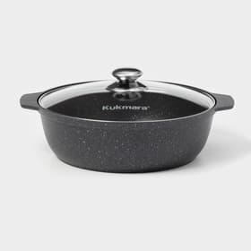 Жаровня KUKMARA, 3 л, d=28 см, h=8.5 см, антипригарное покрытие, серая