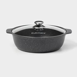 Жаровня KUKMARA, 3 л, d=28 см, h=8.5 см, антипригарное покрытие, серая