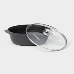 Жаровня KUKMARA, 3 л, d=28 см, h=8.5 см, антипригарное покрытие, серая