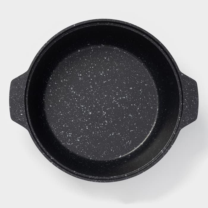 Жаровня KUKMARA, 3 л, d=28 см, h=8.5 см, антипригарное покрытие, серая